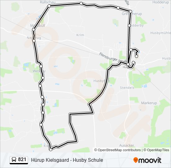 821 Route: Schedules, Stops & Maps - Husby Ortsmitte (Updated)