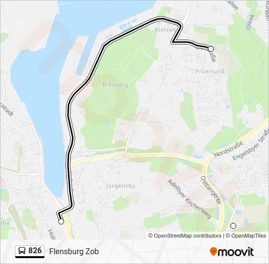 Автобус 826: карта маршрута