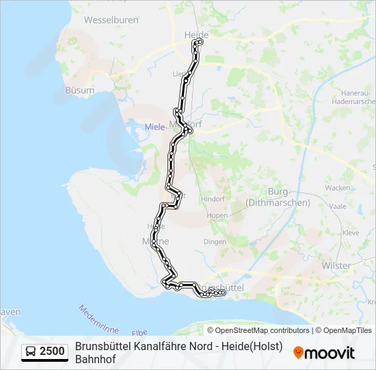 2500  Line Map