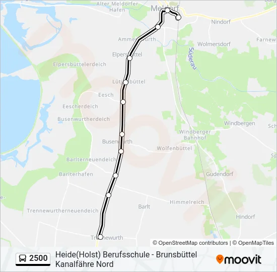2500 Bus Line Map