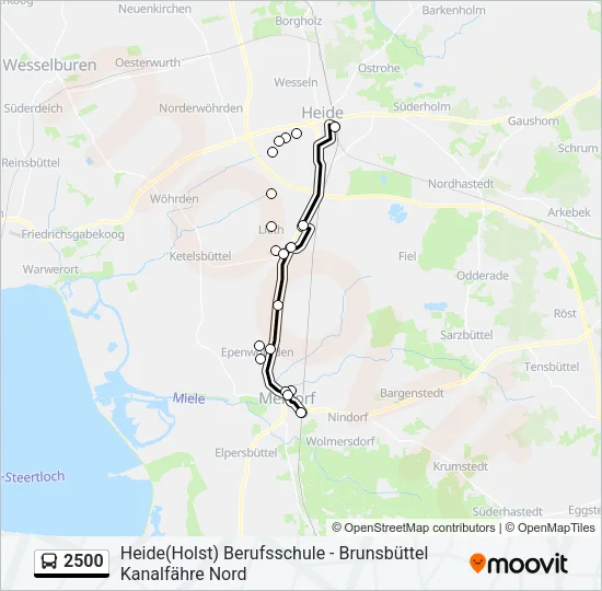 2500 Bus Line Map
