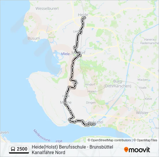 2500 Bus Line Map