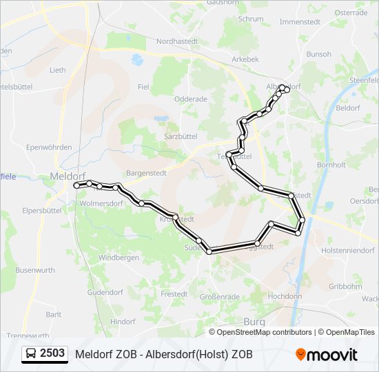 2503 bus Line Map