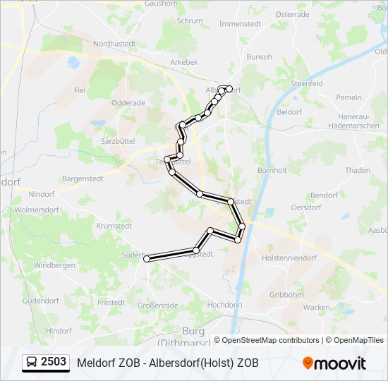 2503 bus Line Map