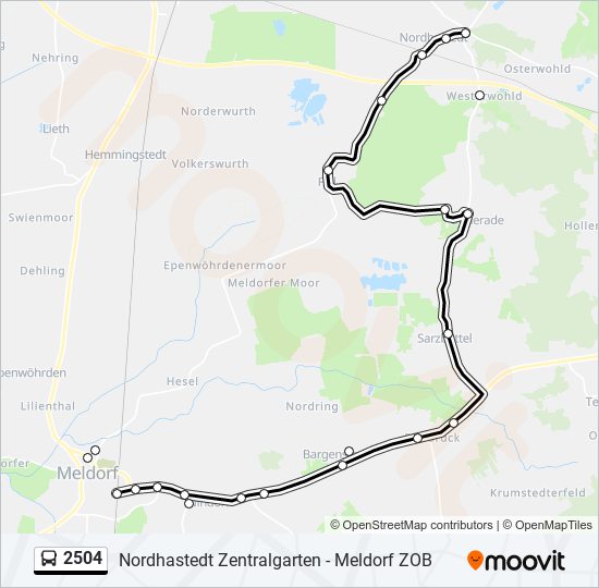 2504 bus Line Map