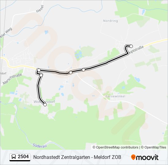 2504 bus Line Map