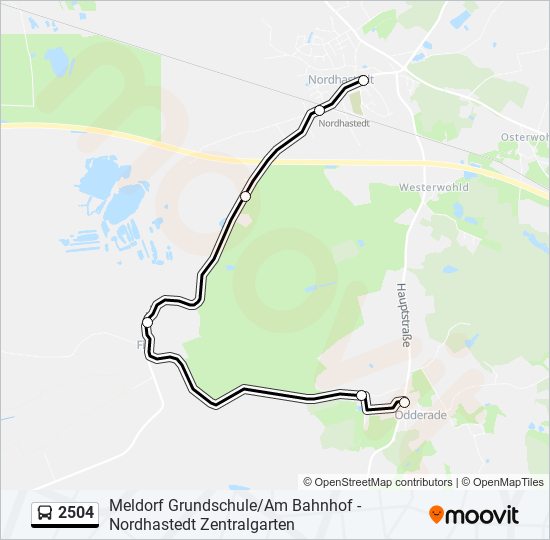 2504 bus Line Map