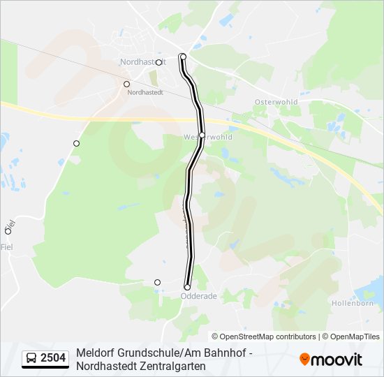 2504 bus Line Map