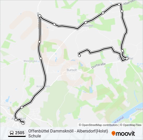 2505 bus Line Map