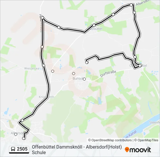 2505 Bus Line Map