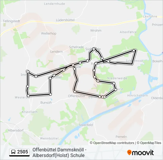 2505 Bus Line Map