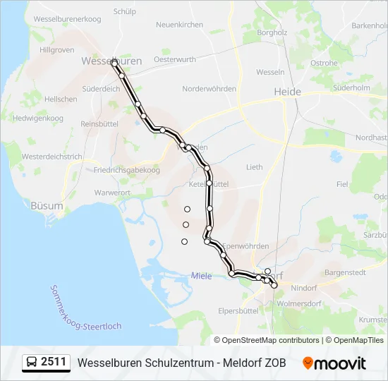 2511 Bus Line Map