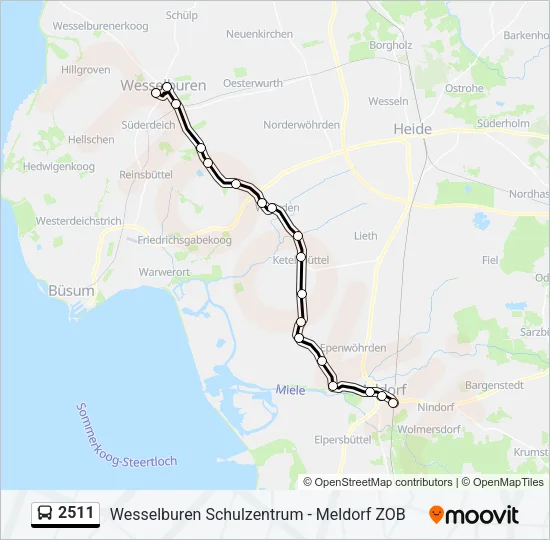2511 Bus Line Map