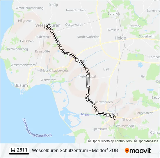 2511 Bus Line Map