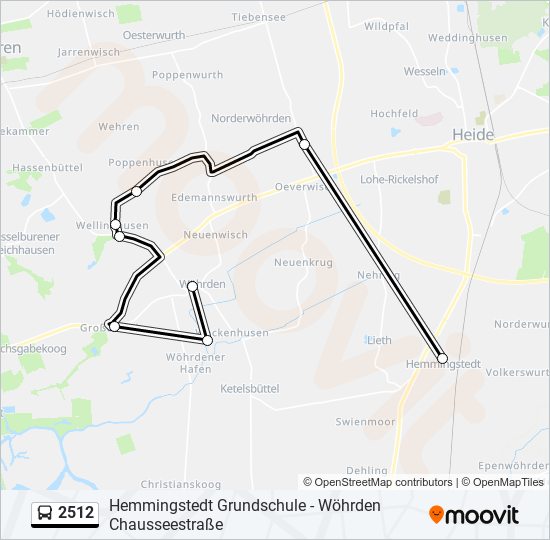 2512 bus Line Map