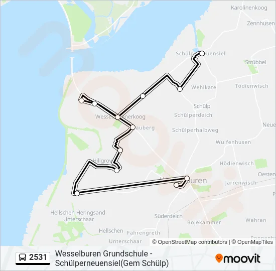2531 Bus Line Map