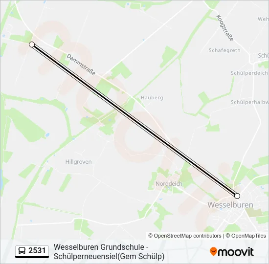 2531 Bus Line Map