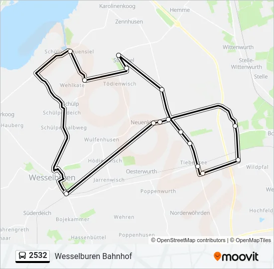 2532 Bus Line Map