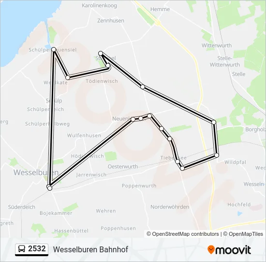 2532 Bus Line Map