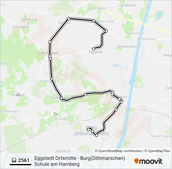 2561 Bus Line Map