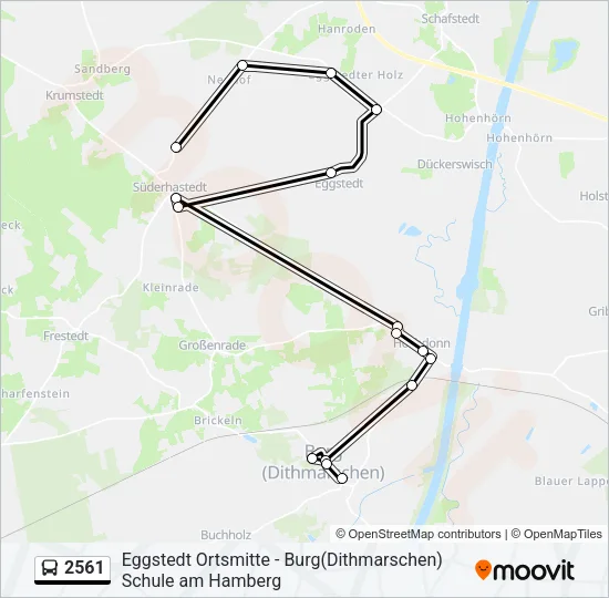 2561 Bus Line Map