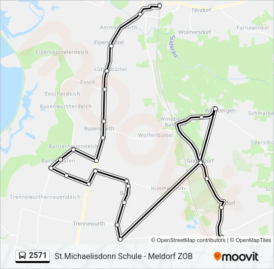 2571 Bus Line Map