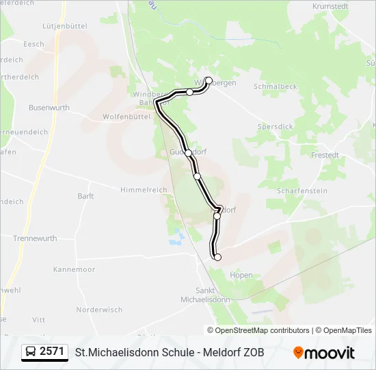 2571 Bus Line Map