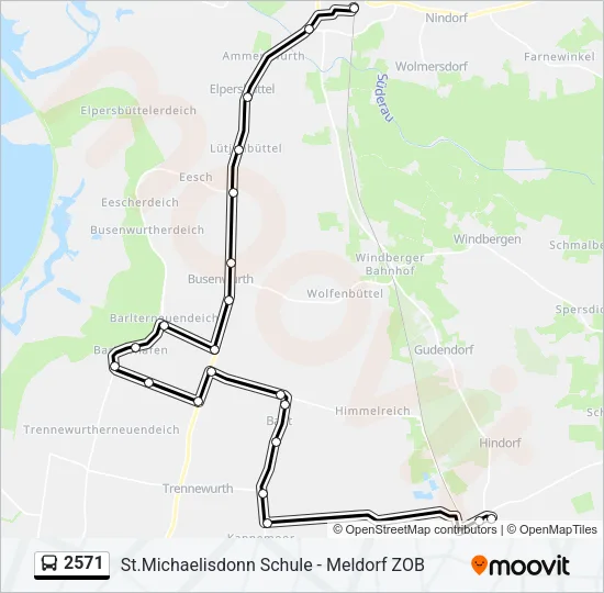 2571 Bus Line Map