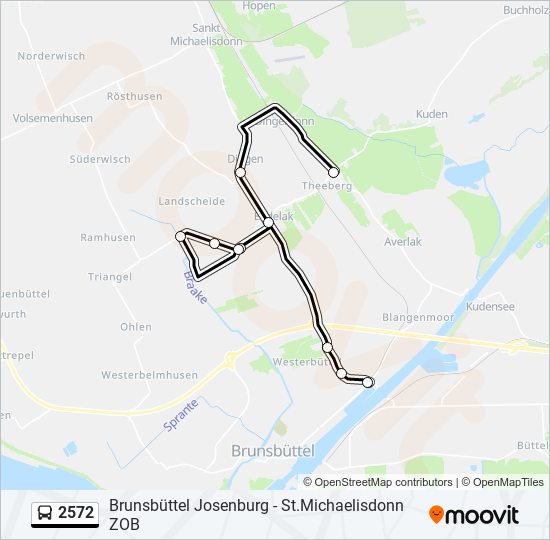 2572 bus Line Map