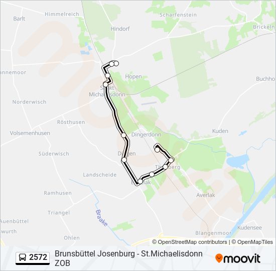 2572 bus Line Map