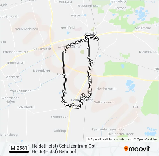 2581 Bus Line Map