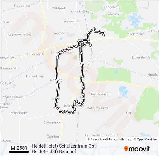 2581 Bus Line Map