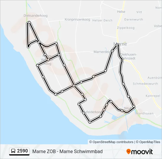 2590 Bus Line Map