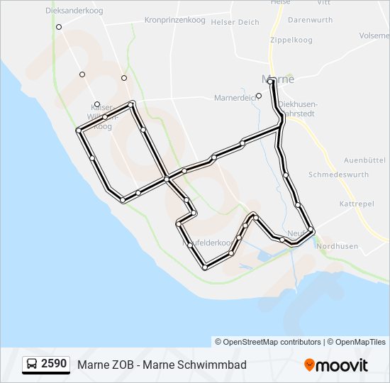 2590 bus Line Map