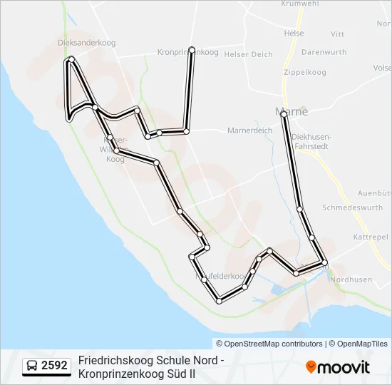 2592 Bus Line Map