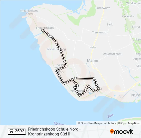 2592 Bus Line Map