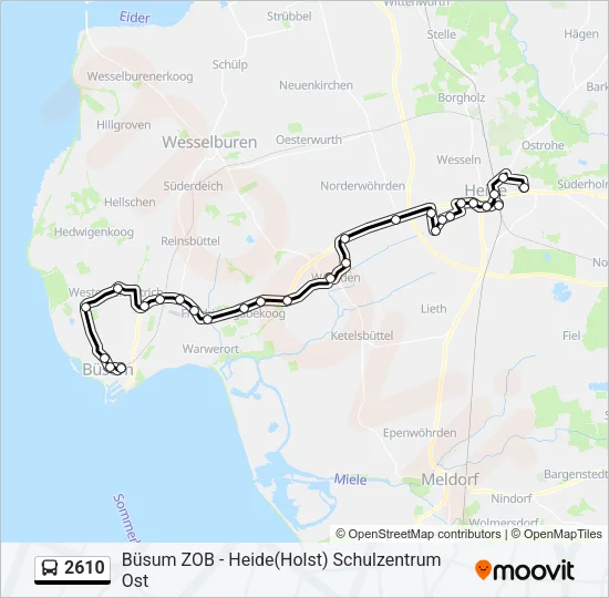 2610 Bus Line Map