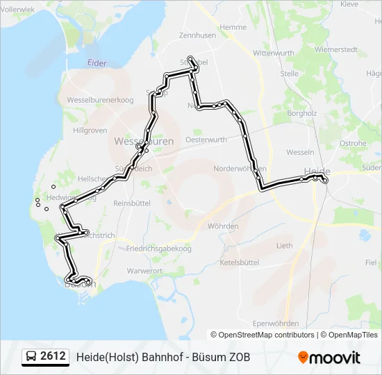 2612 Bus Line Map