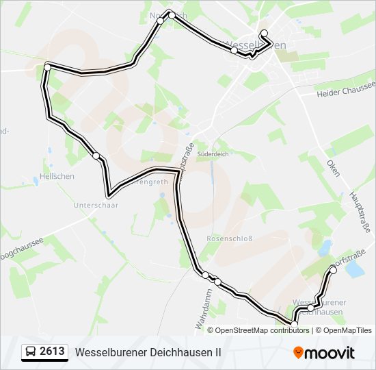 2613 Bus Line Map