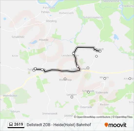2619 Bus Line Map