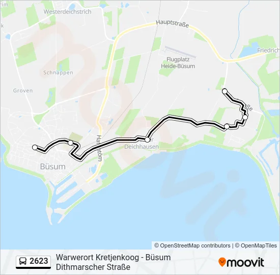 2623 Bus Line Map