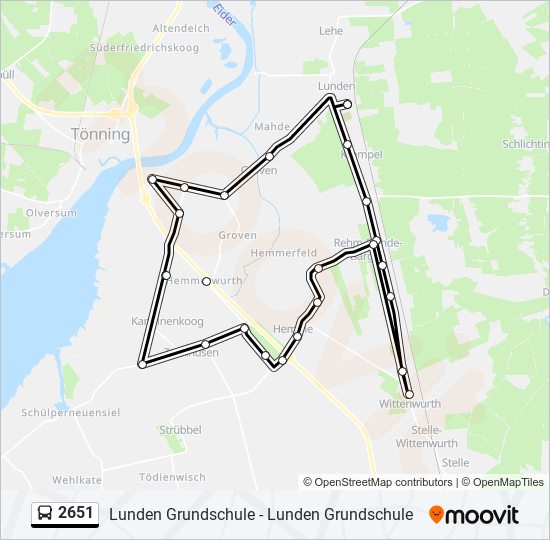 2651 bus Line Map