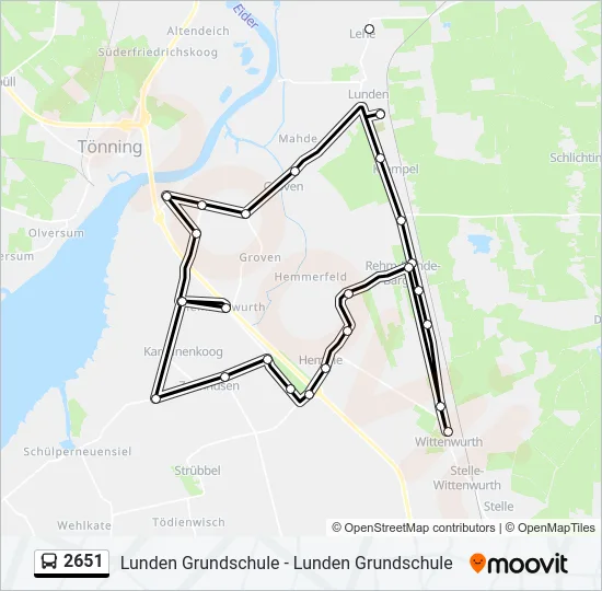 2651 Bus Line Map