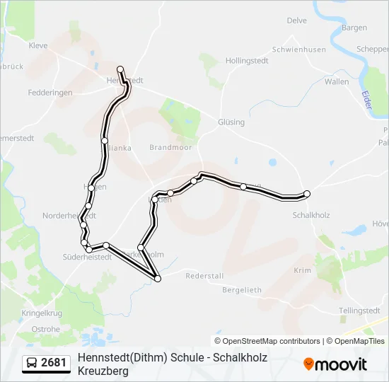 2681 Bus Line Map