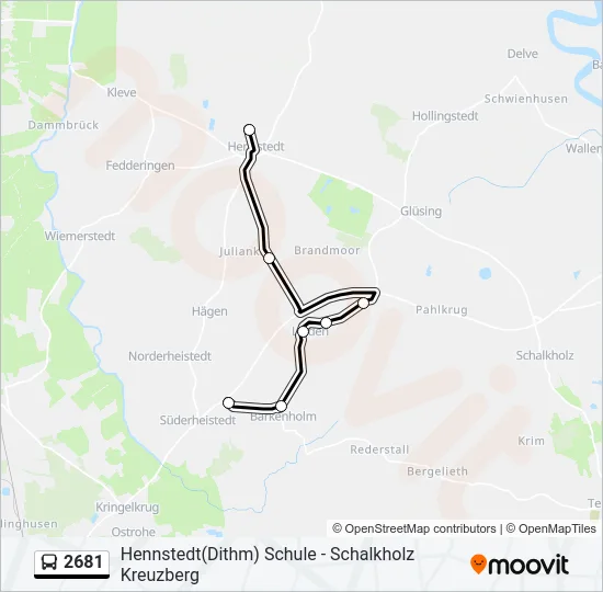 2681 Bus Line Map