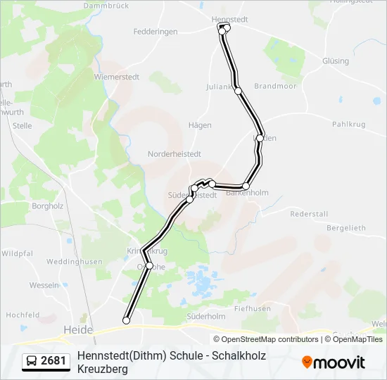 2681 Bus Line Map