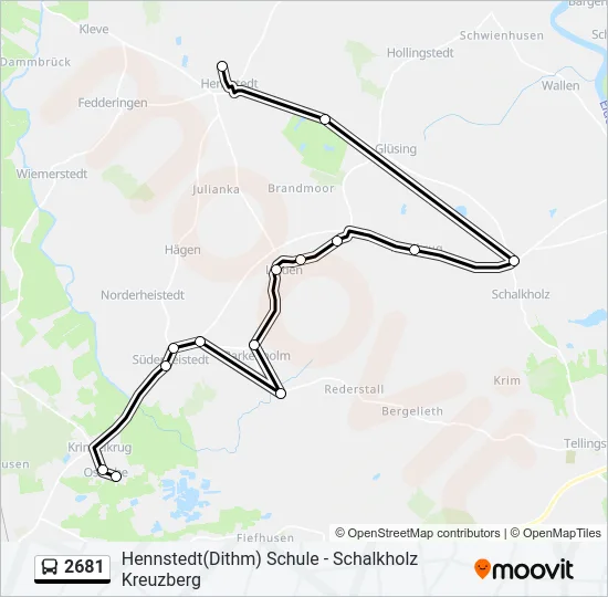 2681 Bus Line Map
