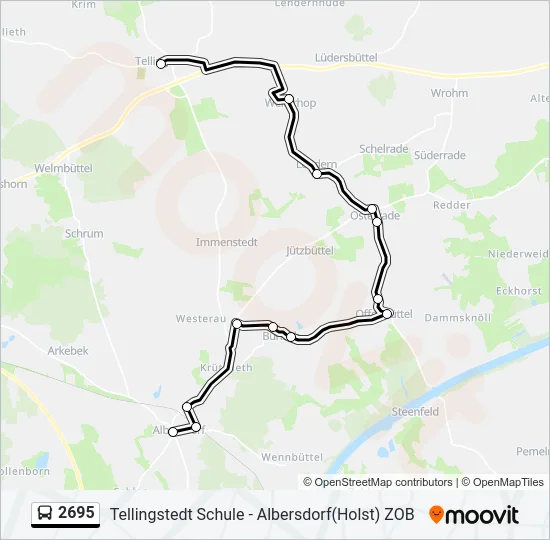2695 Bus Line Map
