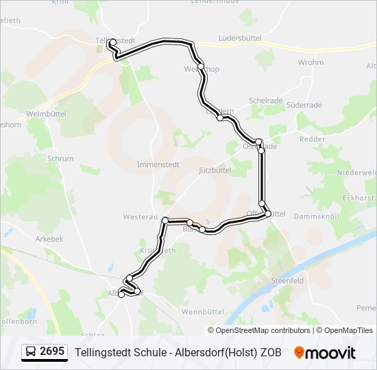 2695 bus Line Map