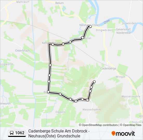 1062 bus Line Map